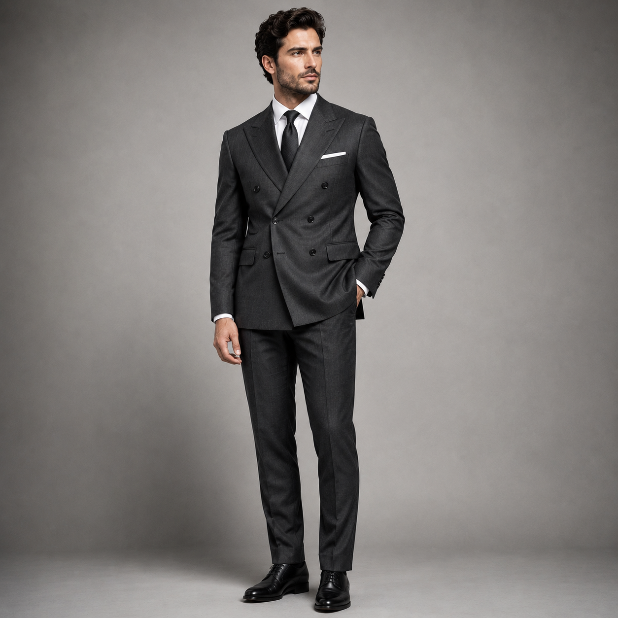 Men's Double-Breasted 2-Piece Suit 2