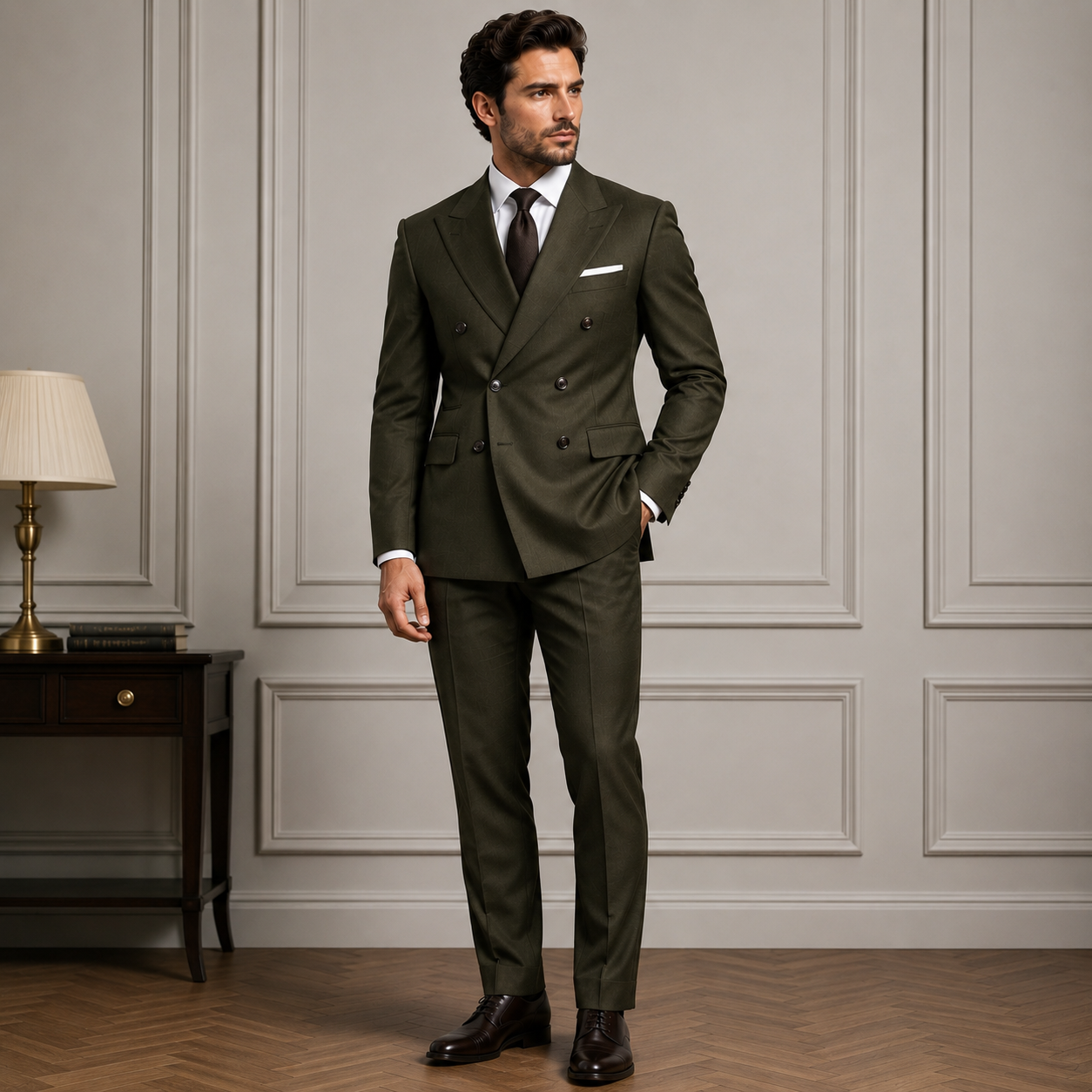 Men's Double-Breasted 2-Piece Suit 3