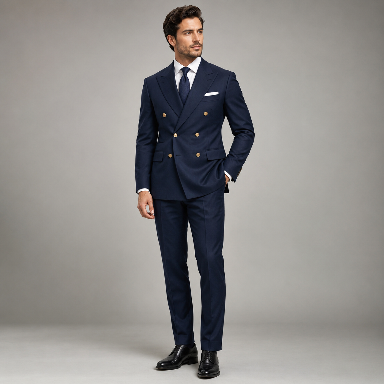 Men's Double-Breasted 2-Piece Suit 4